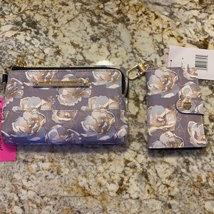 Betsey Johnson makeup bag and wallet